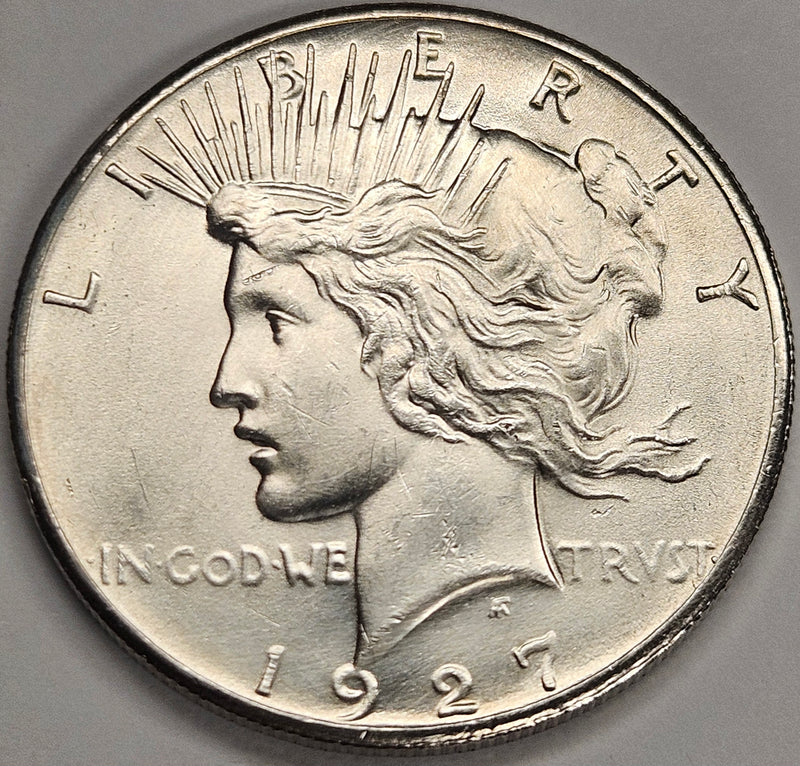 1927 Peace Dollar . . . . BU cleaned