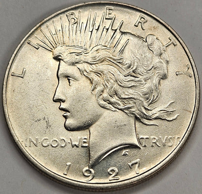 1927-D Peace Dollar Choice About Uncirculated