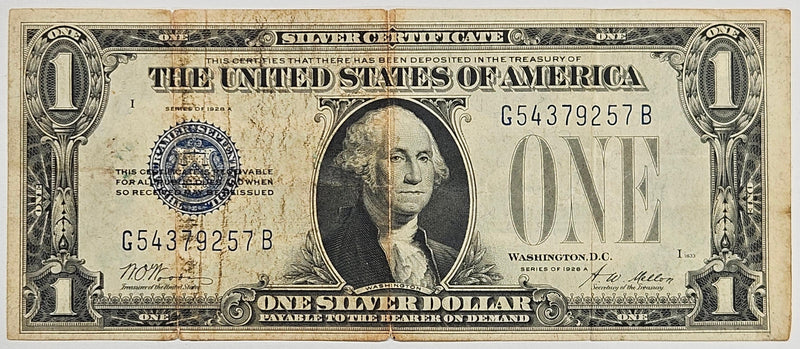$1.00 1928 A Silver Certificate . . . . VG/Fine