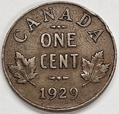 1929 Canadian Cent Extremely Fine