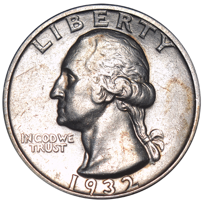 1932-S Washington Quarter Choice About Uncirculated