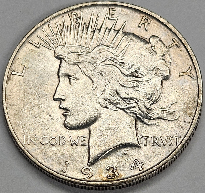 1934-D Peace Dollar About Uncirculated