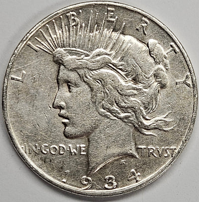 1934-D Peace Dollar Choice About Uncirculated