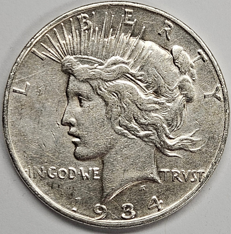 1934-D Peace Dollar Choice About Uncirculated