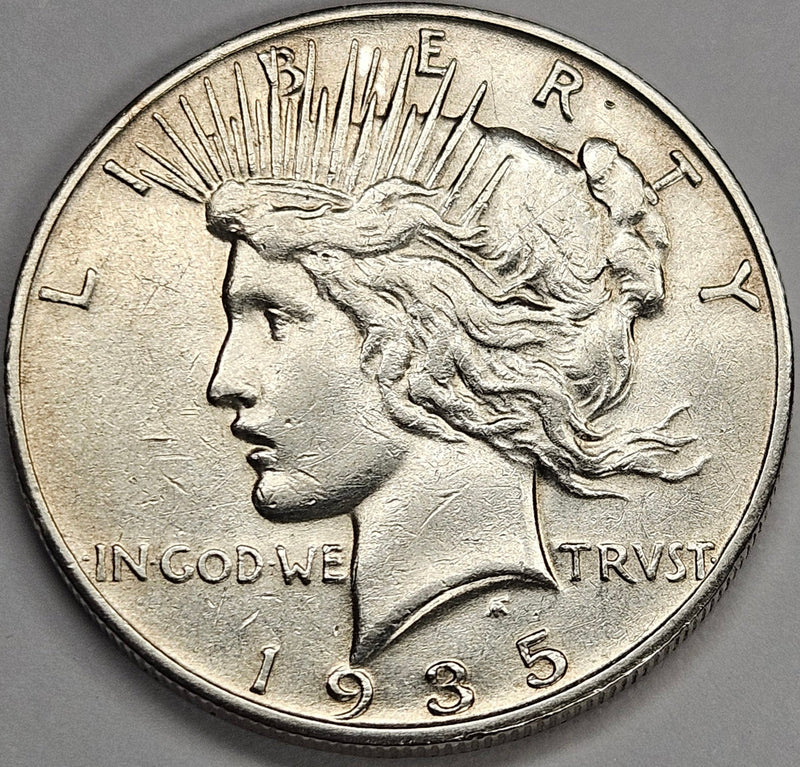1935-S Peace Dollar Choice About Uncirculated