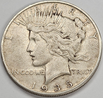 1935-S Peace Dollar Very Fine