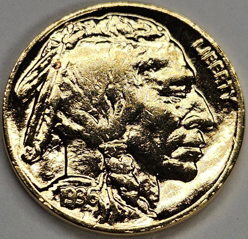 1936 Buffalo Nickel Fine Gold-plated