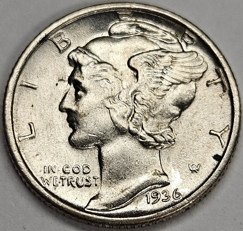 1936 Mercury Dime Choice Brilliant Uncirculated