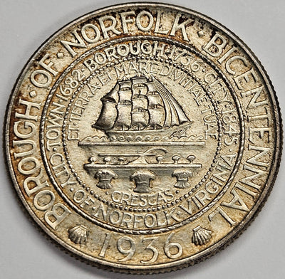 Norfolk Half 1936 Superb Brilliant Uncirculated