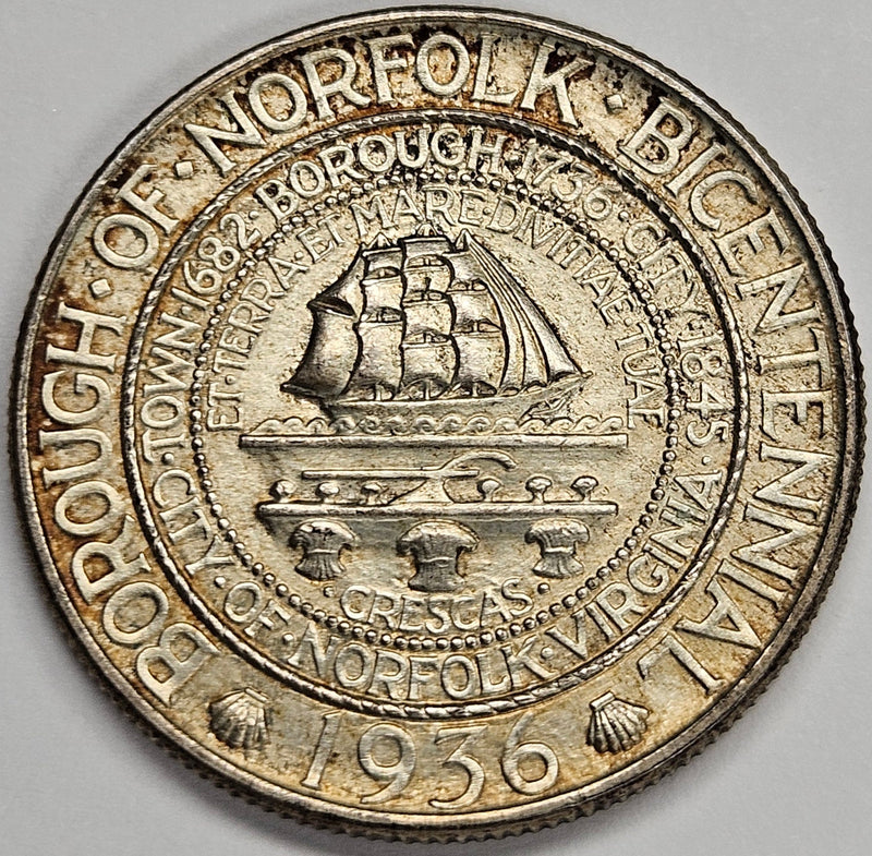 Norfolk Half 1936 Superb Brilliant Uncirculated