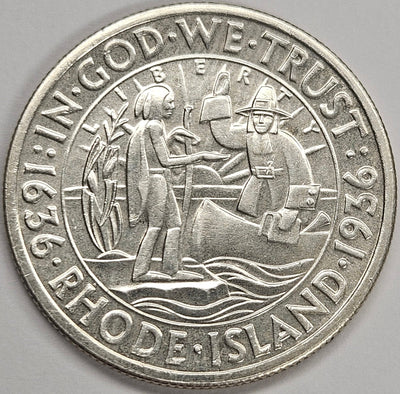 Rhode Island Half 1936 BU cleaned