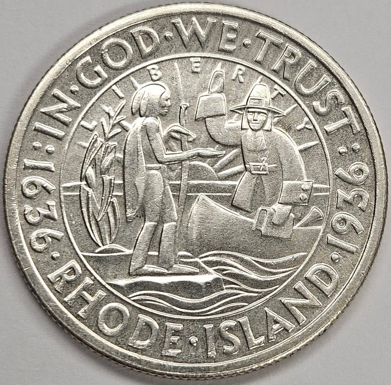 Rhode Island Half 1936 BU cleaned