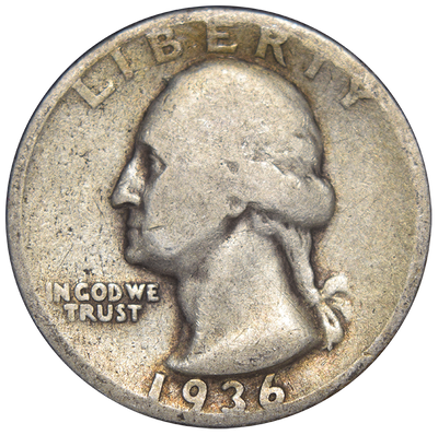 1936 Washington Quarter Very Good