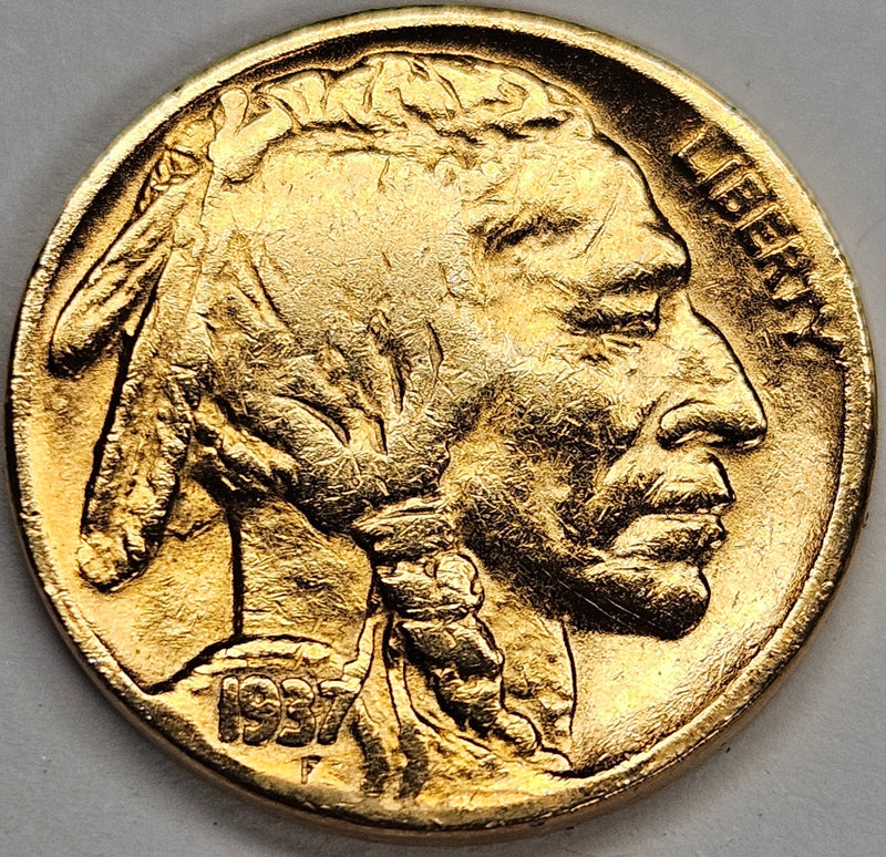 1937 Buffalo Nickel Fine Gold-plated