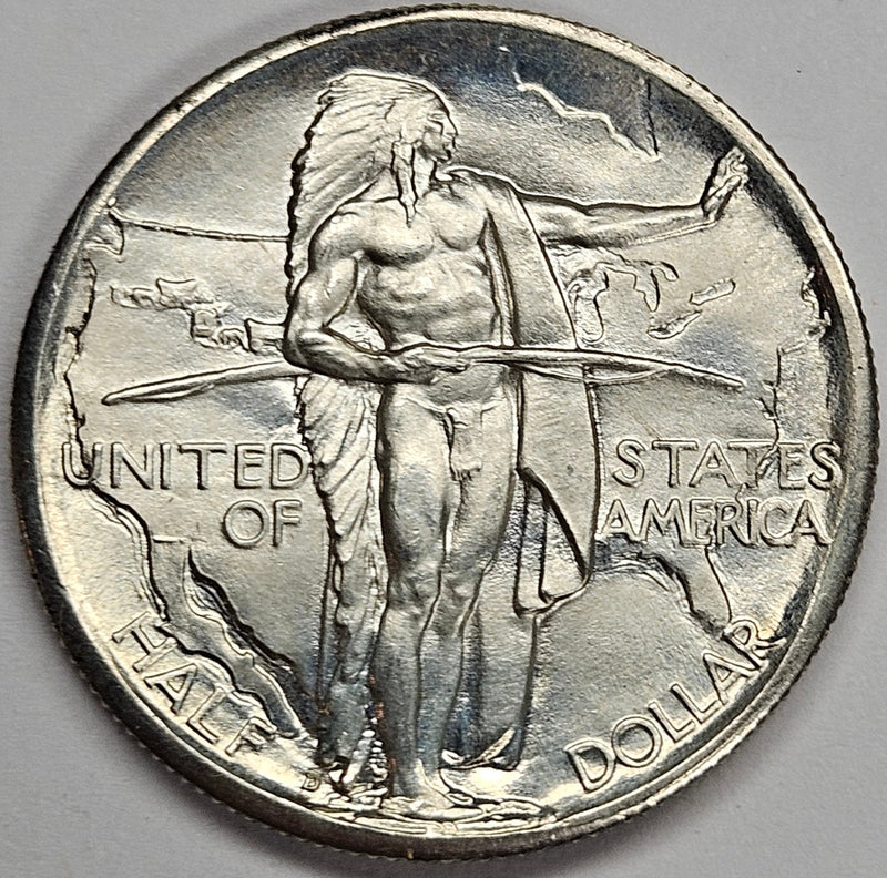 Oregon Trail Half 1937-D Superb BU+