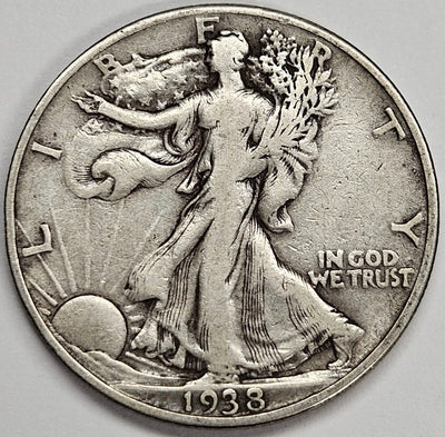 1938-D Walking Liberty Half Very Fine