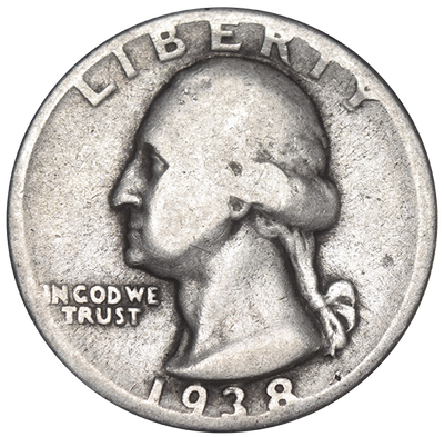 1938 Washington Quarter Good