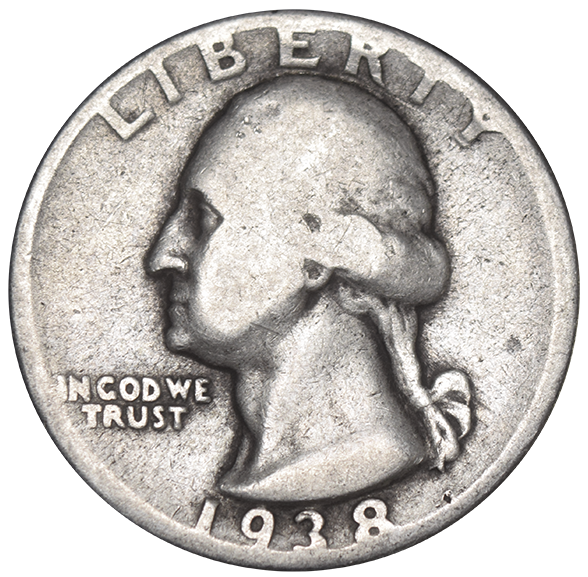 1938 Washington Quarter Good