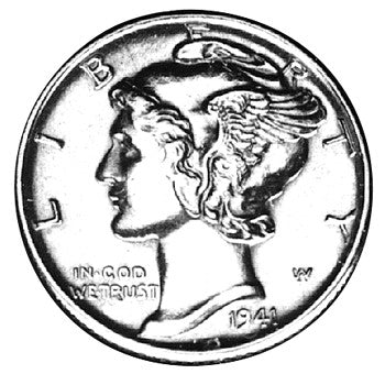 1941-D Mercury Dime Brilliant Uncirculated
