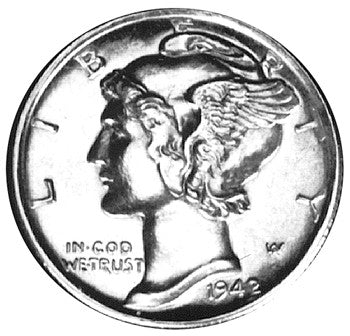 1942-S Mercury Dime Brilliant Uncirculated