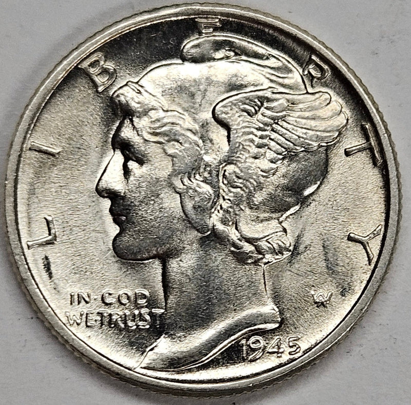 1945 Mercury Dime . . . . Brilliant Uncirculated