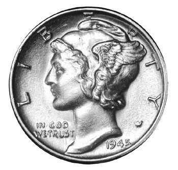 1945-D Mercury Dime Brilliant Uncirculated