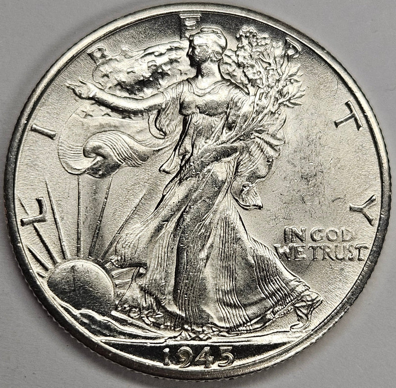 1945-D Walking Liberty Half . . . . Brilliant Uncirculated