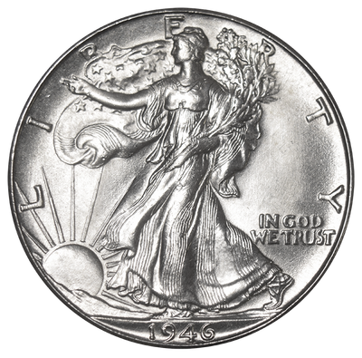 1946-D Walking Liberty Half Brilliant Uncirculated