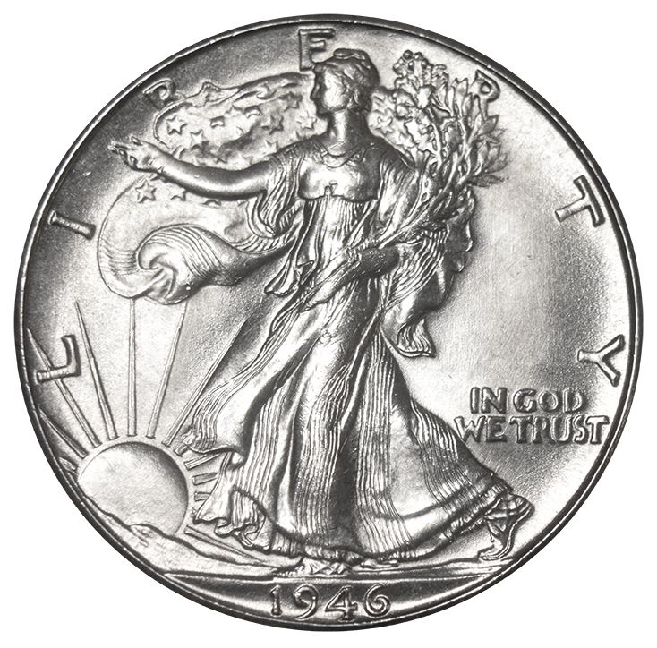 1946-D Walking Liberty Half Brilliant Uncirculated
