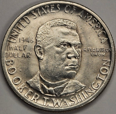Booker T. Washington Half 1946 Choice Brilliant Uncirculated