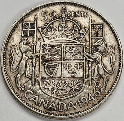 1946 Canadian Half XF/AU