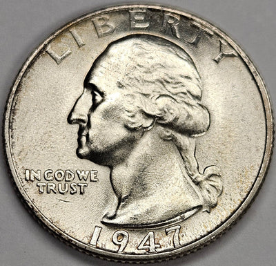 1947 Washington Quarter Choice BU+
