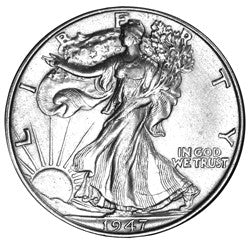1947-D Walking Liberty Half Brilliant Uncirculated
