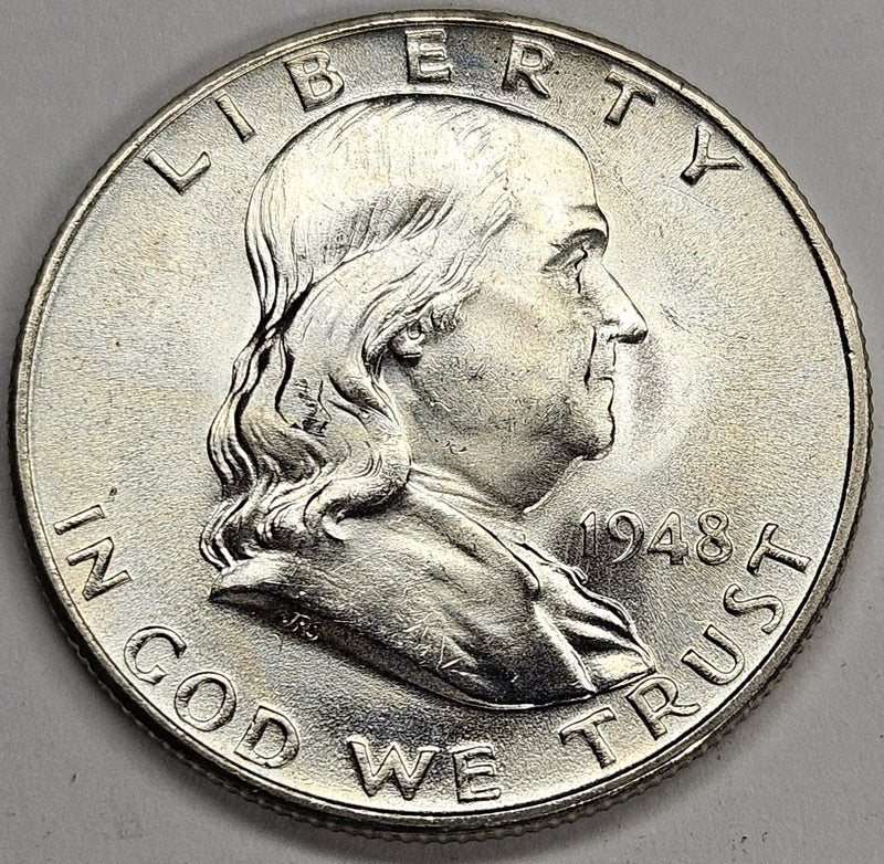 1948 Franklin Half Choice BU+ Full Bell Lines