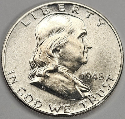 1948 Franklin Half Gem BU Full Bell Lines