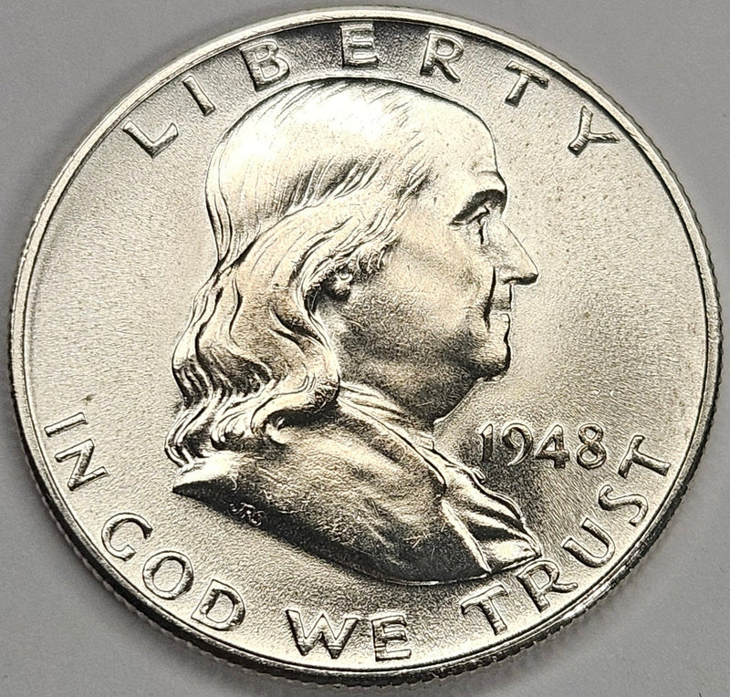 1948 Franklin Half Gem BU Full Bell Lines