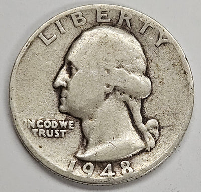 1948-S Washington Quarter Very Good