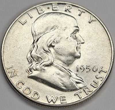 1950 Franklin Half Choice About Uncirculated