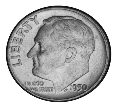 1950 Roosevelt Dime Brilliant Uncirculated