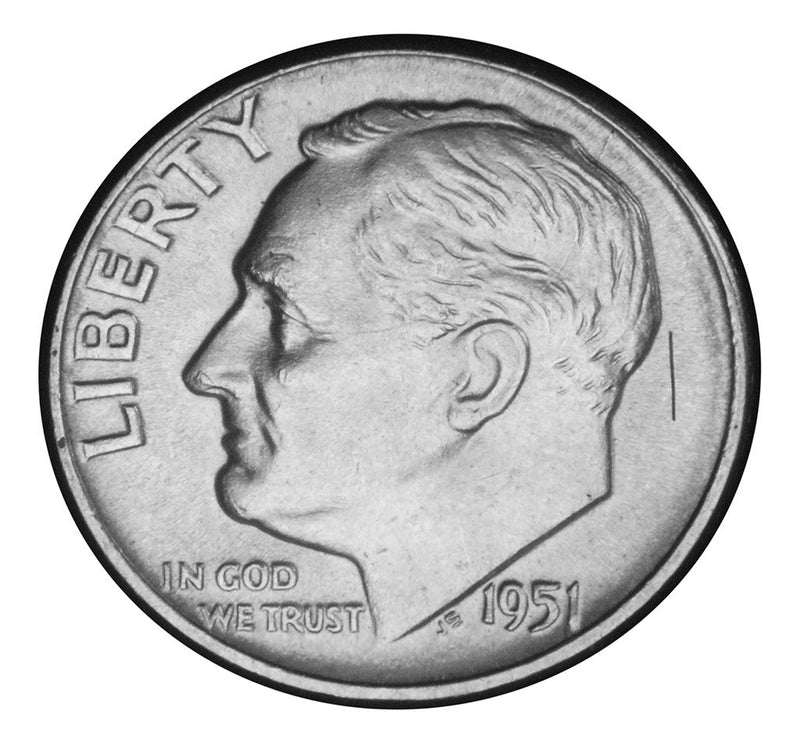 1951 Roosevelt Dime Brilliant Uncirculated