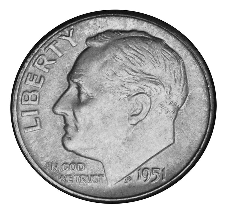 1951-D Roosevelt Dime Brilliant Uncirculated