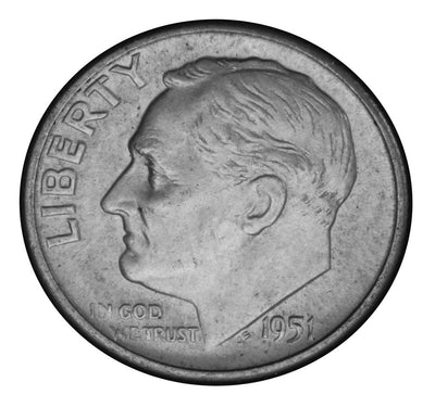 1951-S Roosevelt Dime Brilliant Uncirculated