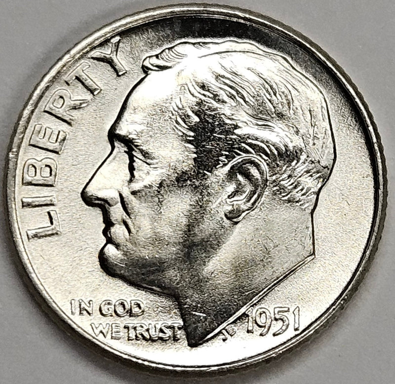 1951-D Roosevelt Dime . . . . Brilliant Uncirculated