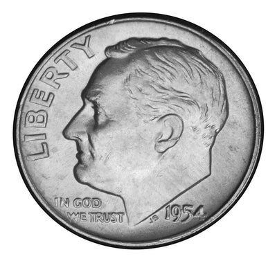 1954-D Roosevelt Dime Brilliant Uncirculated