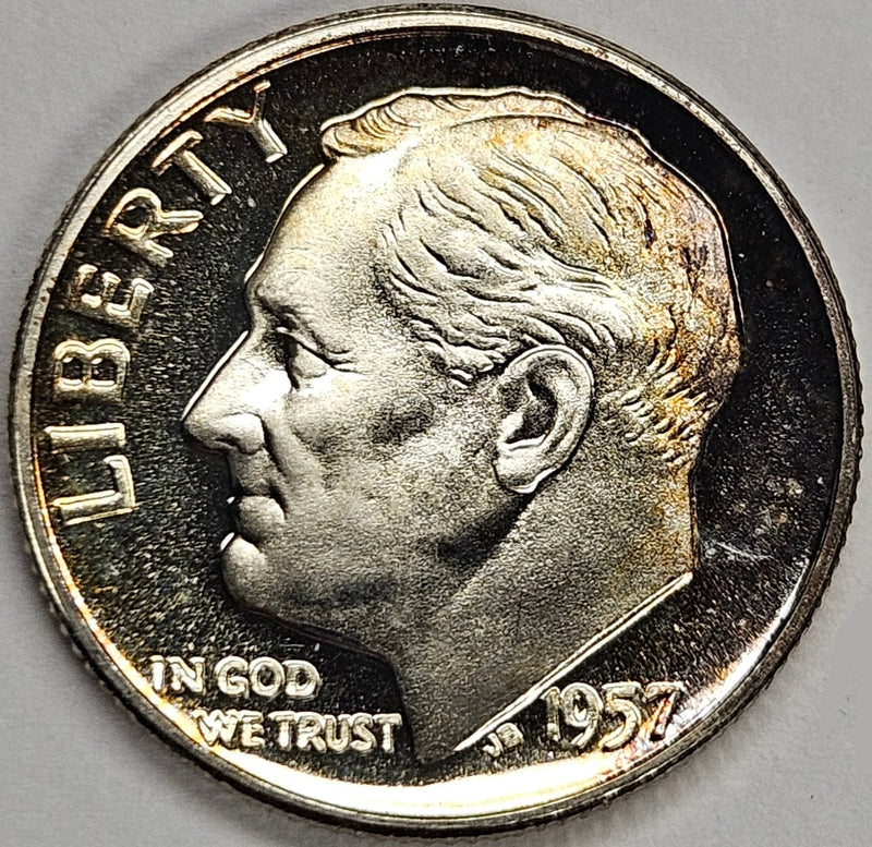 1957 Roosevelt Dime Superb Brilliant Proof Cameo