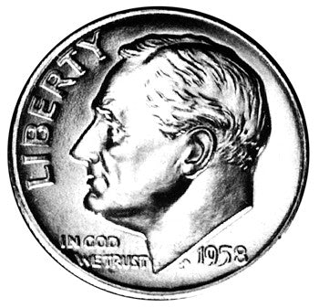 1958 Roosevelt Dime Gem Brilliant Proof
