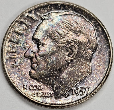 1959 Roosevelt Dime Gem BU Color!