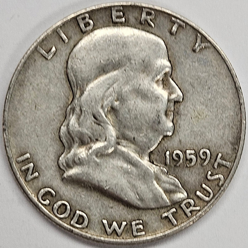 1959-D Franklin Half Very Good