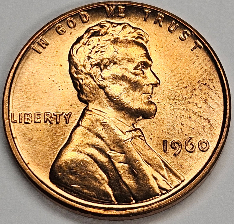1960 Small Date Lincoln Cent Choice BU Red