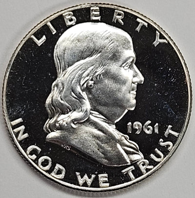 1961 Franklin Half Superb Proof cleaned